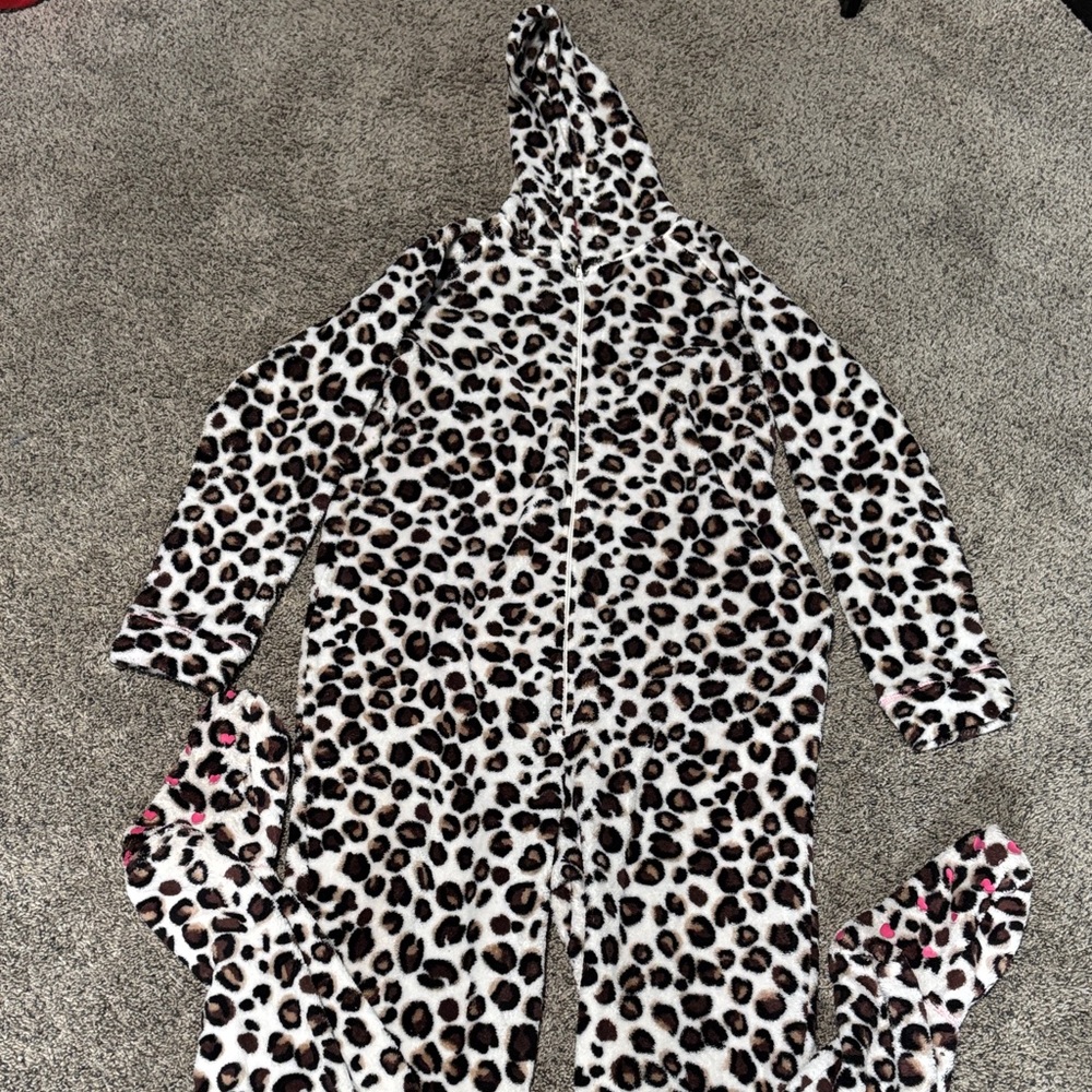 Leopard Print Women's One Piece Pajama